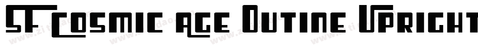 SF Cosmic Age Outine Upright字体转换